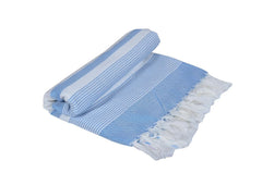 Traditional Thread'S 100% Bamboo Large Size Bath Towels 350 Gsm | Ultra Soft, Absorbent, Light Weight & Quick Dry Towel, Travel, Gym, Beach (Blue Stripes)