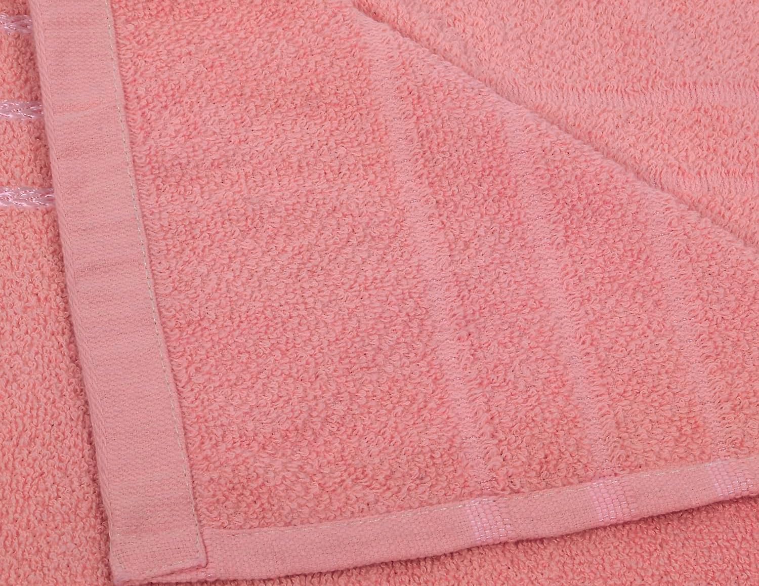 Blissful Creations 100% Cotton Bath Towels 450 Gsm | Soft & Absorbent Bath Towel For Men & Women - Urban Comfort (Peach)
