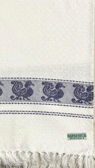 Mvb Indian Apparel Saraswathi Handloom 100% Cotton Bath Towel With Border Design 300 Gsm (White)