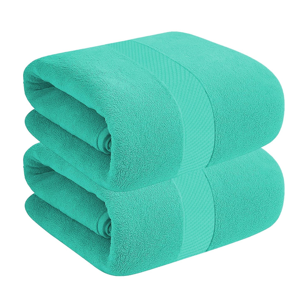 House Of Terry 100% Cotton Bath Towel 900 Gsm | Quick Dry, Soft & Absorbent, Fade-Resistant, Skin-Friendly For Men & Women Towel (Turquish) - Pack Of 2