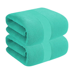 House Of Terry 100% Cotton Bath Towel 900 Gsm | Quick Dry, Soft & Absorbent, Fade-Resistant, Skin-Friendly For Men & Women Towel (Turquish) - Pack Of 2
