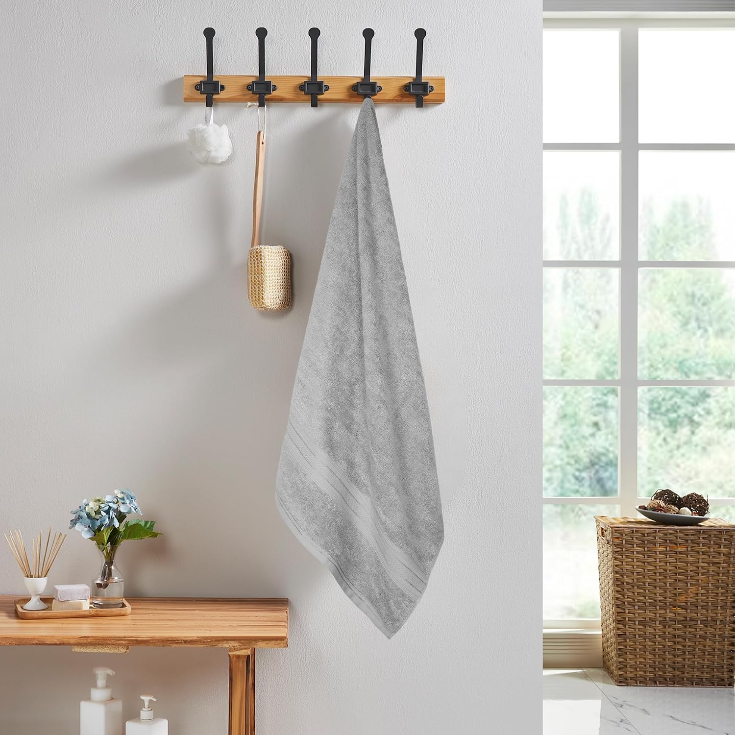 Mytrident Cotton Bath Towel 900 Gsm | For Men & Women Classic Towel 100% Cotton Bath Towel (Real Steel)