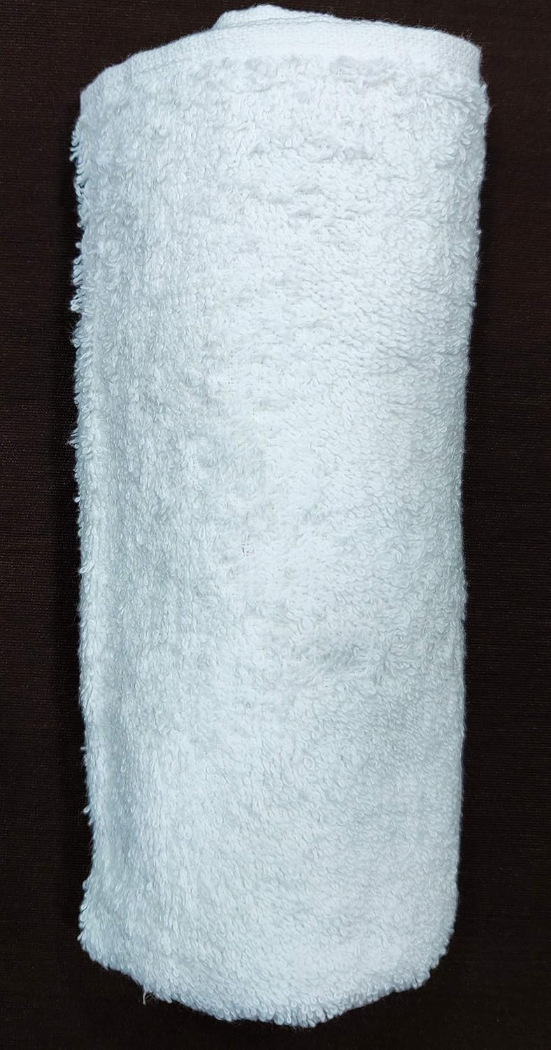 Bombay Dyeing Tulip 100% Soft Cotton Hand Towels 1200 Gsm (White) - Set Of 6