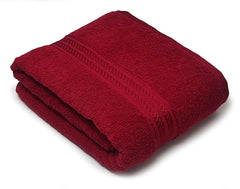 Lukzer Soft 100% Cotton Light Weight Super Absorbant Bath Towel 600 Gsm (Red)