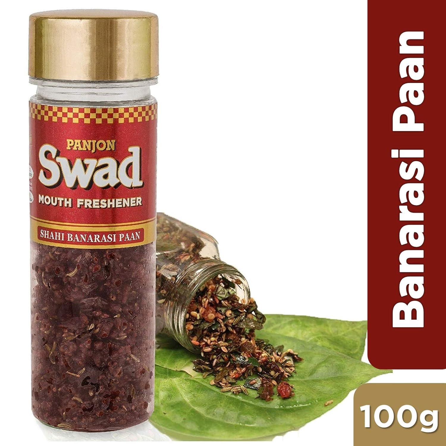 Panjon Swad Paan Mukhwas Banarasi & Calcutta Meetha Paan 200gm, (100gm *2 Bottles)
