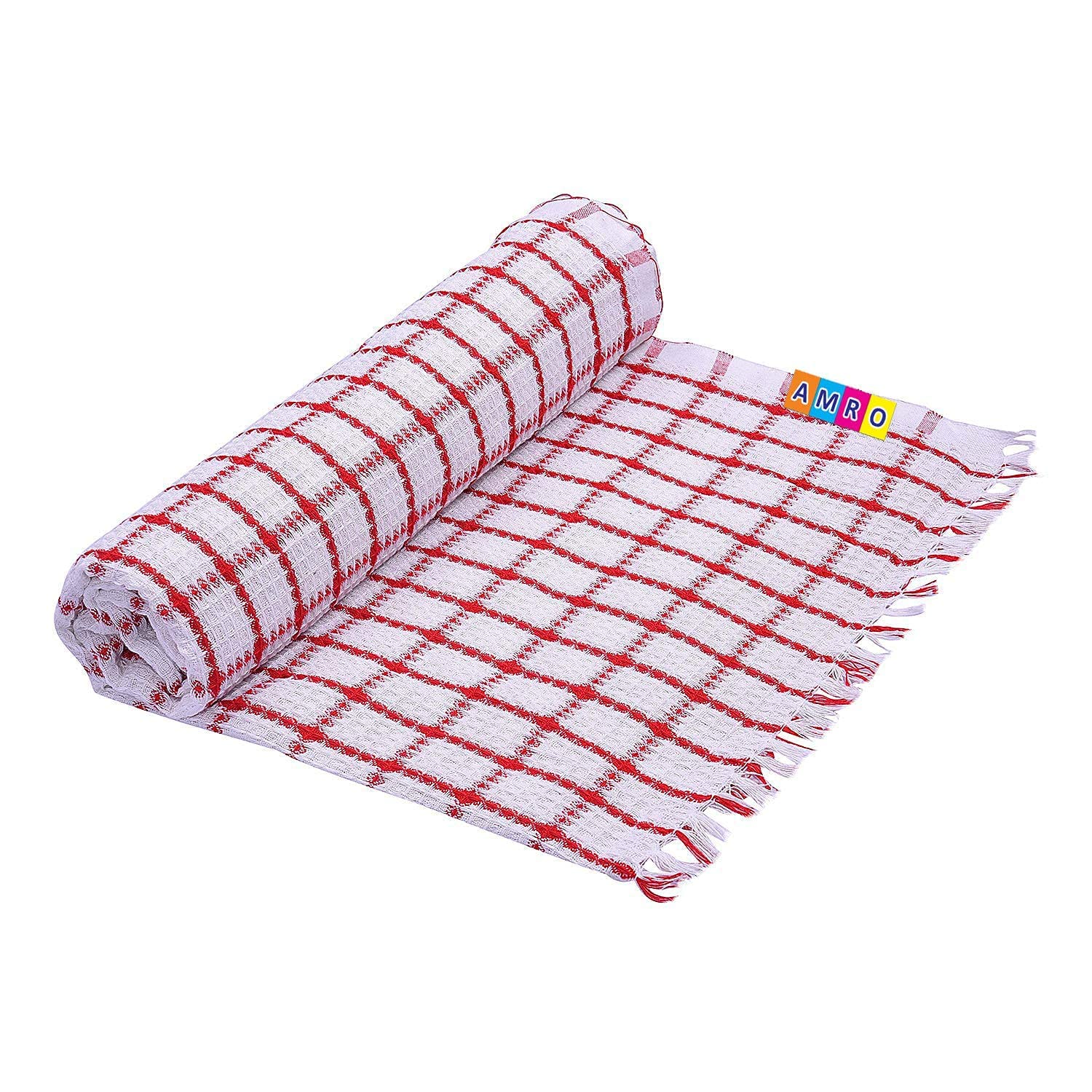 Amro Home Needs Soft & Highly Water Absorbent Cotton Bath Towel Full Size (Set Of 2) - Multicolor