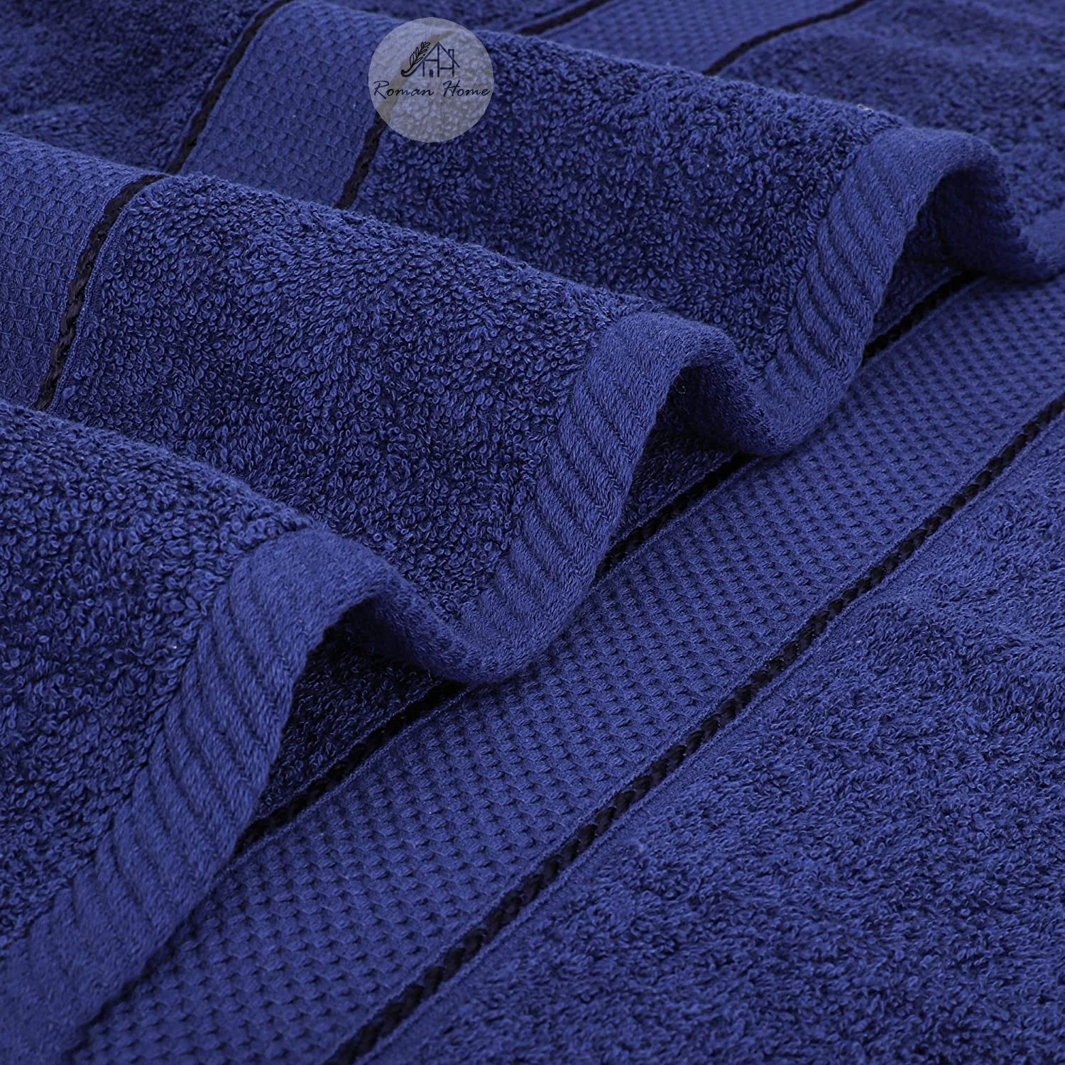 Roman Home Cotton Soft Bath Towel 500 Gsm (Dark Blue)
