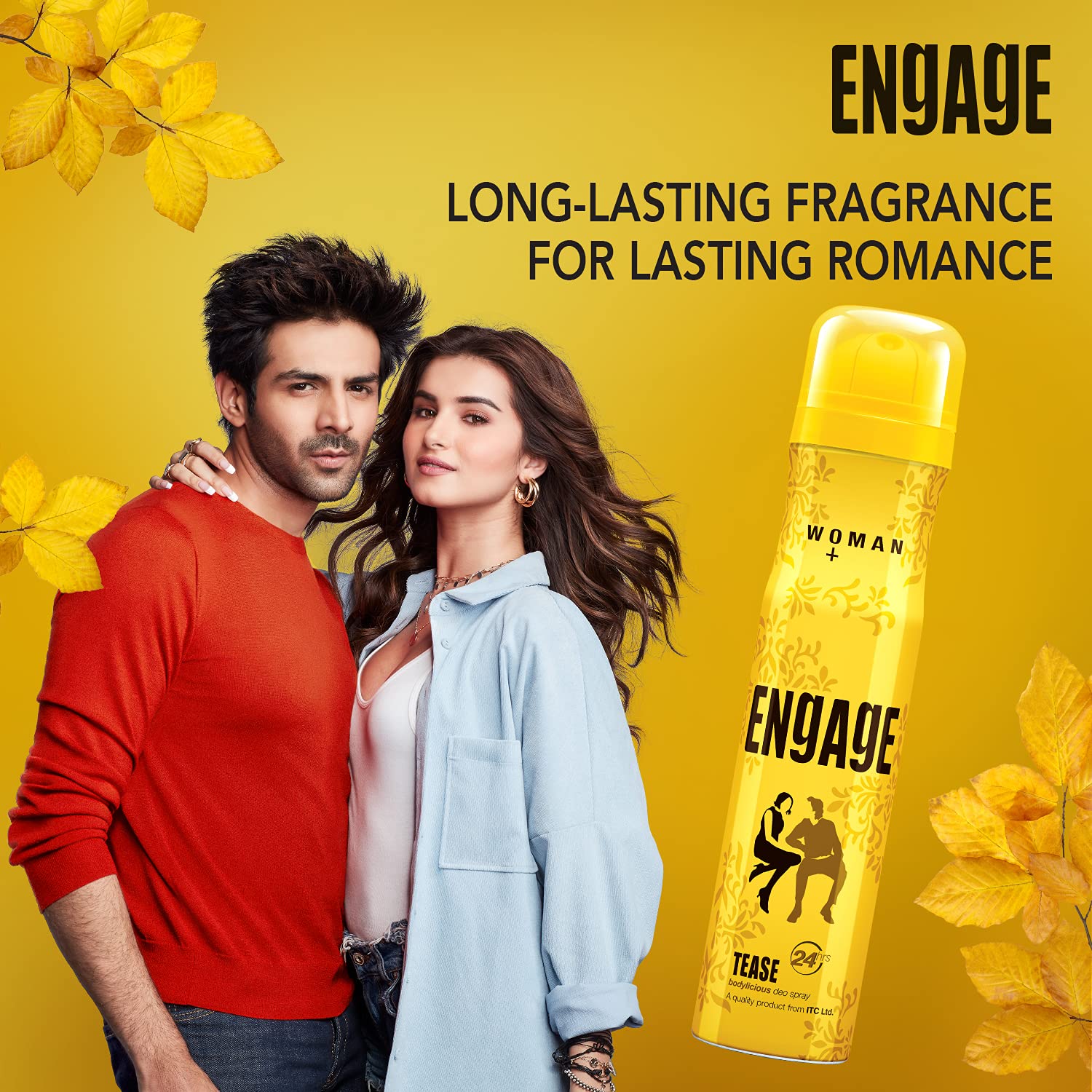 Engage Tease Deodorant For Women | Citrus & Floral , Skin Friendly Fragrance Body Spray 150ml 5 Fl.oz. | Perfect For All Occasions