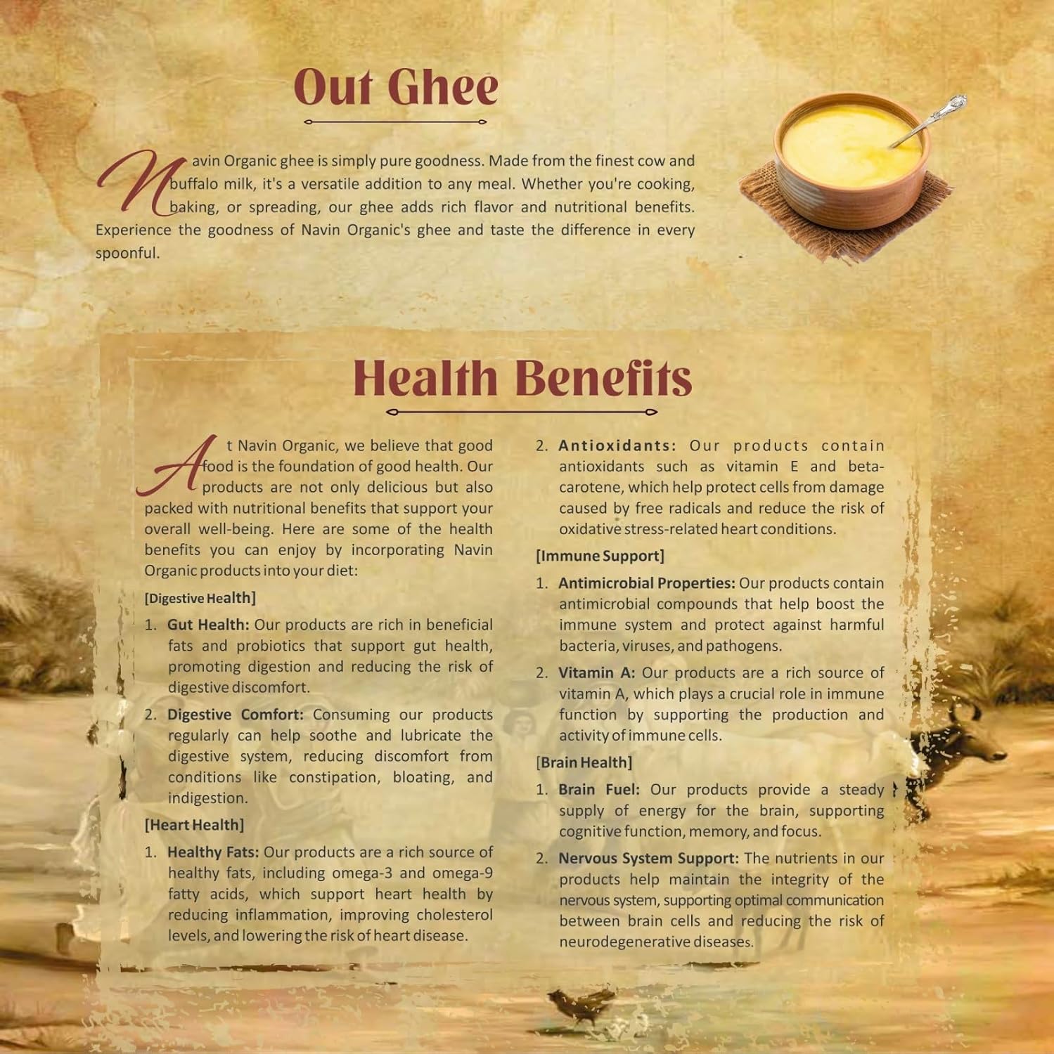 100% Pure A2 Desi Buffalo Bilona Ghee By Navin Organic | Rich In Nutrients & Delicious Healthy Desi Buffalo Ghee Good For Boost Immunity | 1 Litre (500ml * 2) 33.8 Ounce | Jar Pack