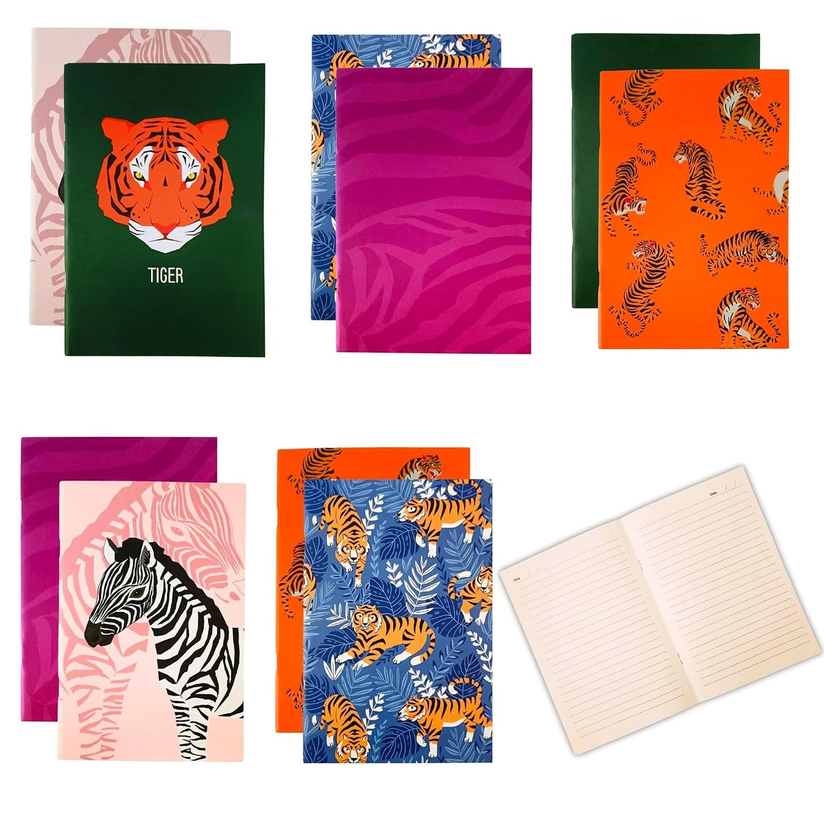 Animal-Themed Kids Notebooks As Birthday Return Gifts - Ruled 64 Pages, A5 Size, Pack Of 10