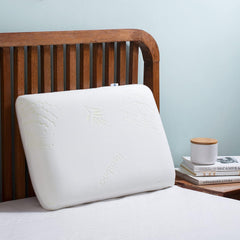 Memory Foam Pillow For Neck & Shoulder Pain Relief, Standard Size - 5 Inch | Sleeping-Orthopedic Bed Pillow For Back, Side & Stomach Sleepers | Thick-Medium Firm, Cervical Pillow -Set Of 2