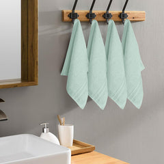 Boutiquo Ultra Soft 100% Cotton Washcloths 1800 Gsm | Contains Face Cloths Compact & Lightweight Multi Purpose Washcloths - Sea Green (12 Piece)