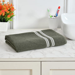 Cotton Bolls Polycotton Large Size Terry Cotton Bath Towel 400 Gsm (Dark Grey)