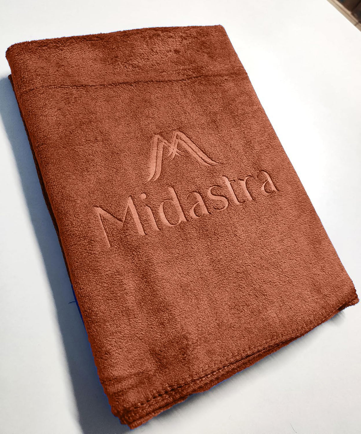 Midastra Weft Microfiber Bath Towel 500 Gsm | Extra Soft, Lint-Free, Quick-Dry & Highly Absorbent Towel (Brown)