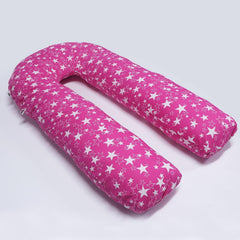 U Shaped Pregnancy Pillow, Maternity Pillow, 100% Cotton Removable Cover, Stardom Pink | Super Premium Pillow, Versatile Use, Pregnocare Microfibers, Breathable, Comfortable Pillow