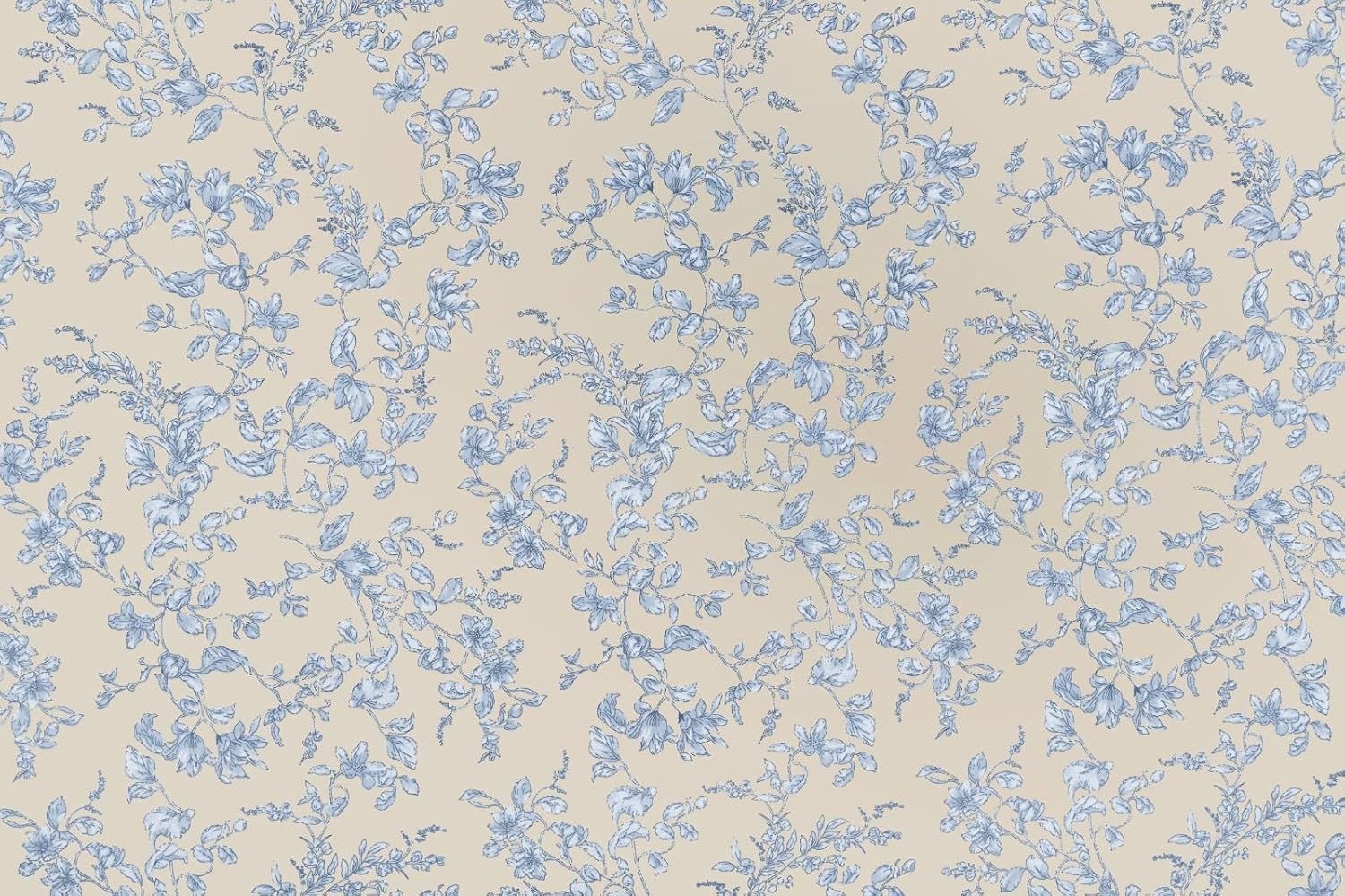 Cotton King Size Printed Bedsheet With 2 Pillow Covers - 108 X 108 Inches, Cream & Blue | Ideal For Home Use & Perfect For Gifting On Weddings, Housewarmings & Festivals