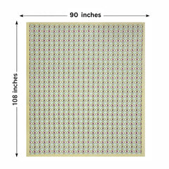 Pure Cotton Double Bedsheet For King Size With 2 Pillow Covers | 90 X 108 Inches, Green & Pink | Ultra-Soft & Skin-Safe | Breathable Summer Comfort