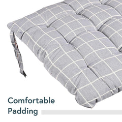 Soft Cotton Chair Cushions Pillow For Sitting, Printed - Light Grey & Maroon | Pillow For Office Work & Posture Support | Sitting Cushion, Pain Relief, Comfortable Pillow - Pack Of 4