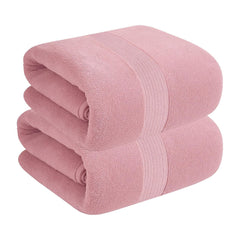 House Of Terry 100% Cotton Bath Towel 1000 Gsm | Quick Dry, Soft & Absorbent, Fade-Resistant, Skin-Friendly, For Men & Women Towel (Baby Pink) - Pack Of 2