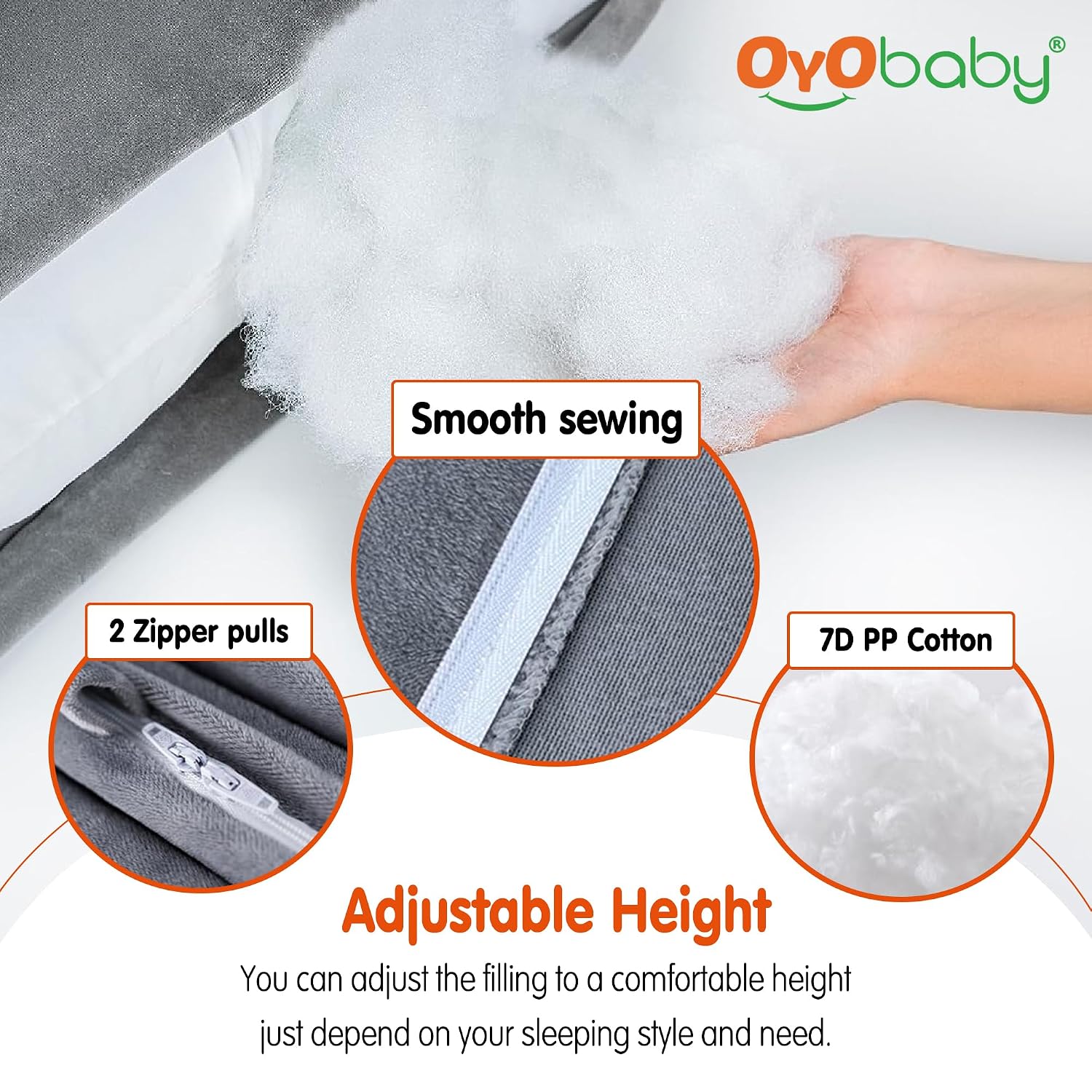 Pregnancy Pillows For Sleeping, J-Shape Full Body Support & Maternity Pillow, Grey | For Back, Hips, Legs, Belly For Pregnant Women With Removable, Washable Velvet Cover - Soft Pillow