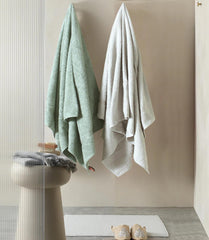 Fash Home International Quick Dry Star Border Bath Towel 1000 Gsm | Soft & Absorbent Solid Bath Towel Lightweight & Skin-Friendly Towel For Everyday Use (2 Pcs) - Olive Green & Silver Grey