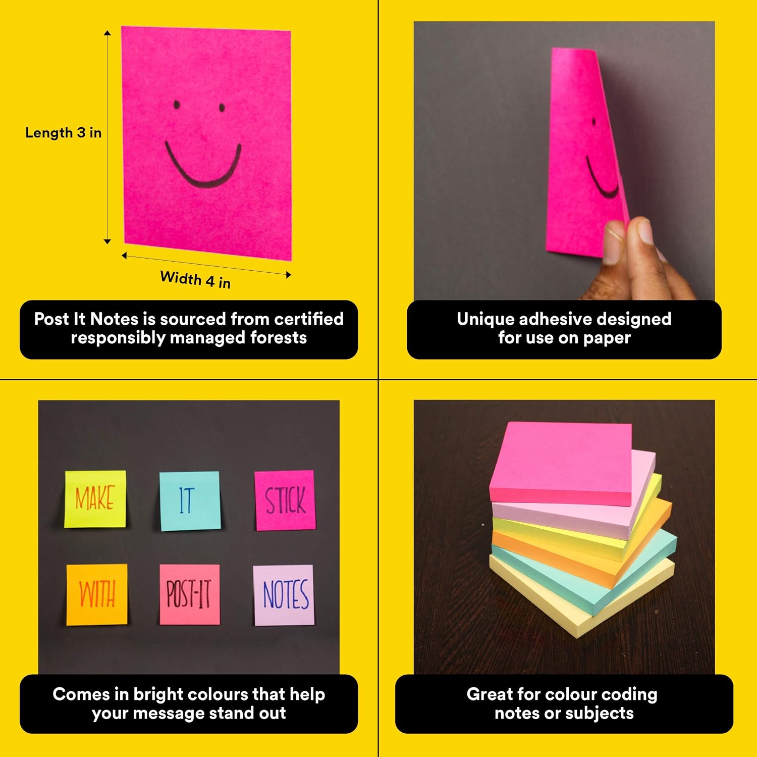 Stick Notes 200 Sheet With Bookmark Index For Planner Sticky Notes For School, Office Supplies