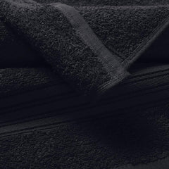 Boutiquo 100% Cotton 2 Bath, 2 Hand & 2 Face Towels 1800 Gsm | Eco-Friendly Towels For Men & Women Ultra Soft & Highly Absorbent - Black (Set Of 6)