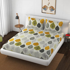 Premium Heavy Cotton Elastic Fitted Bedsheets With 2 King Size Pillow Covers | 72 X 78 Inches, White - Double Bed With All Around Elastic | 350 Thread Count
