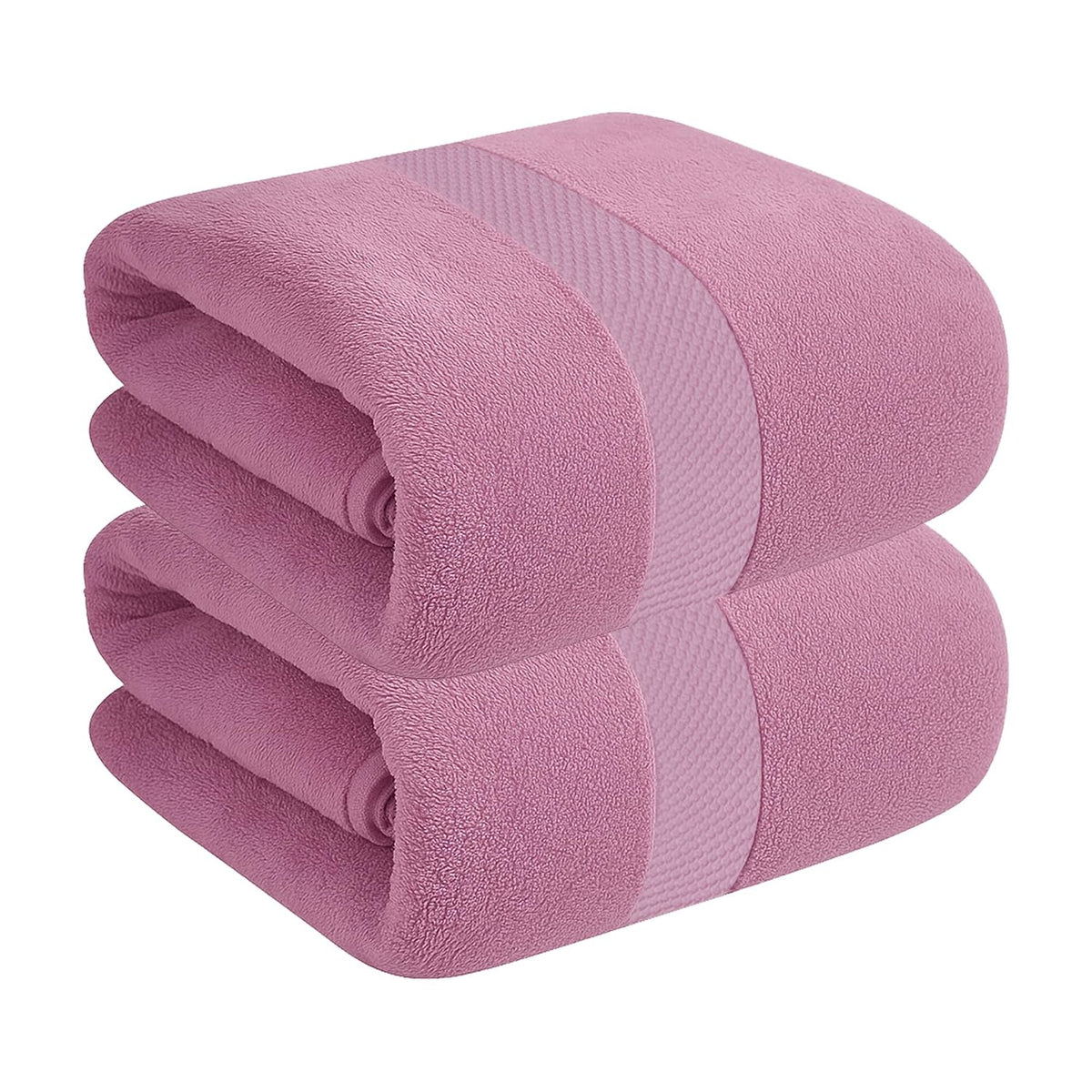House Of Terry 100% Cotton Bath Towel 900 Gsm | Quick Dry, Soft & Absorbent, Fade-Resistant, Skin-Friendly For Men & Women Towel (Lilac) - Pack Of 2