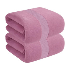 House Of Terry 100% Cotton Bath Towel 900 Gsm | Quick Dry, Soft & Absorbent, Fade-Resistant, Skin-Friendly For Men & Women Towel (Lilac) - Pack Of 2