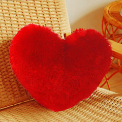 Heart Shape Cushion Pillow Valentine Gift, Red Love Pillow - 12"X12 Inch | For Girlfriend, Boyfriend, Couples, Husband & Wife Valentine's Day Love Pillow, Valentine Week Gift Item