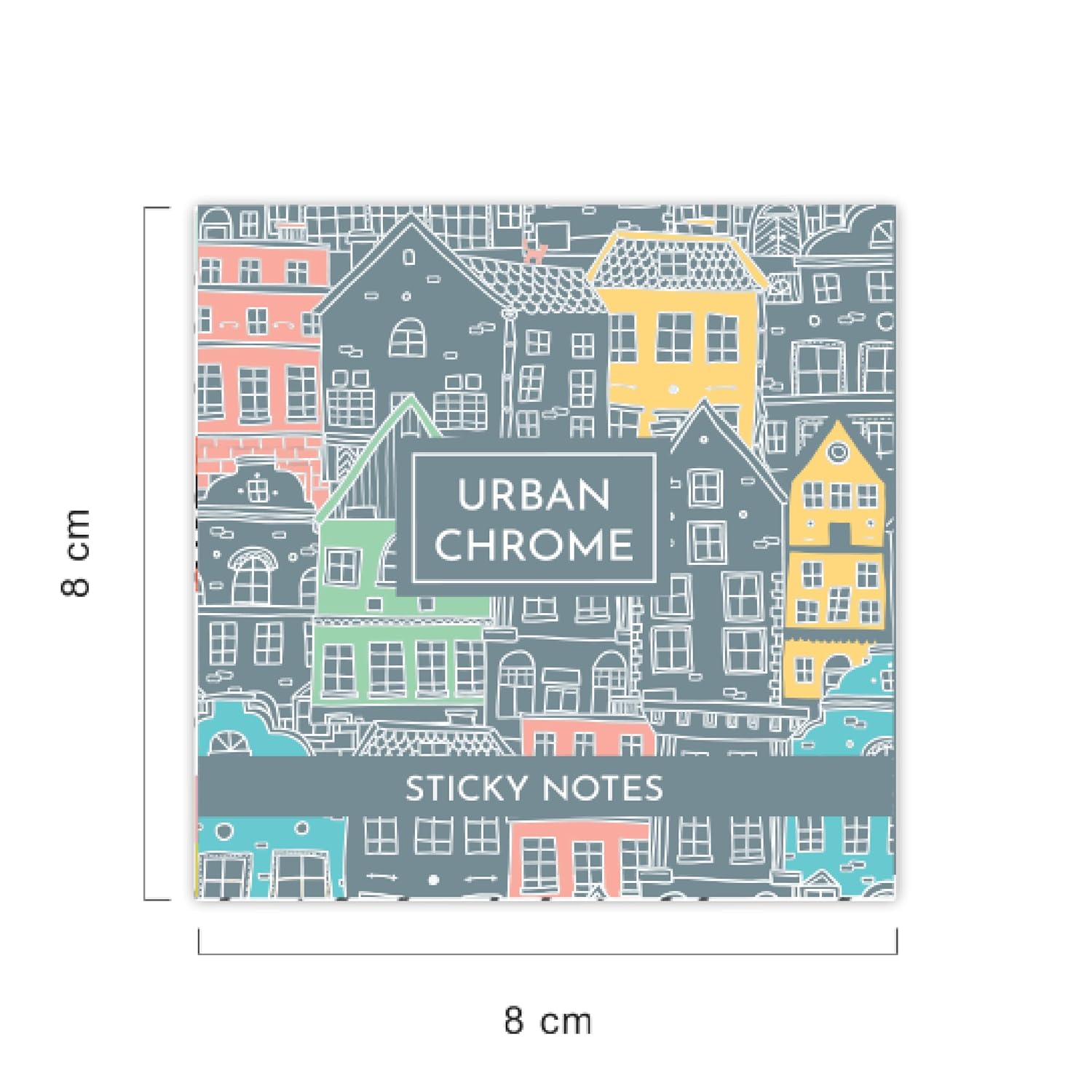 Beautiful Designs & Boho Sticky Notes, 25 Of Each Of The Flags, Urban Chrome - Multicolor