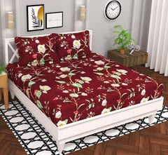 4 Double Bed Bedsheets With 8 Pillow Covers - 86 X 90 Inches, Multicolor | Soft Brushed Microfiber - Long Lasting & Wrinkle Free | Soft & Luxury Bed Sheet