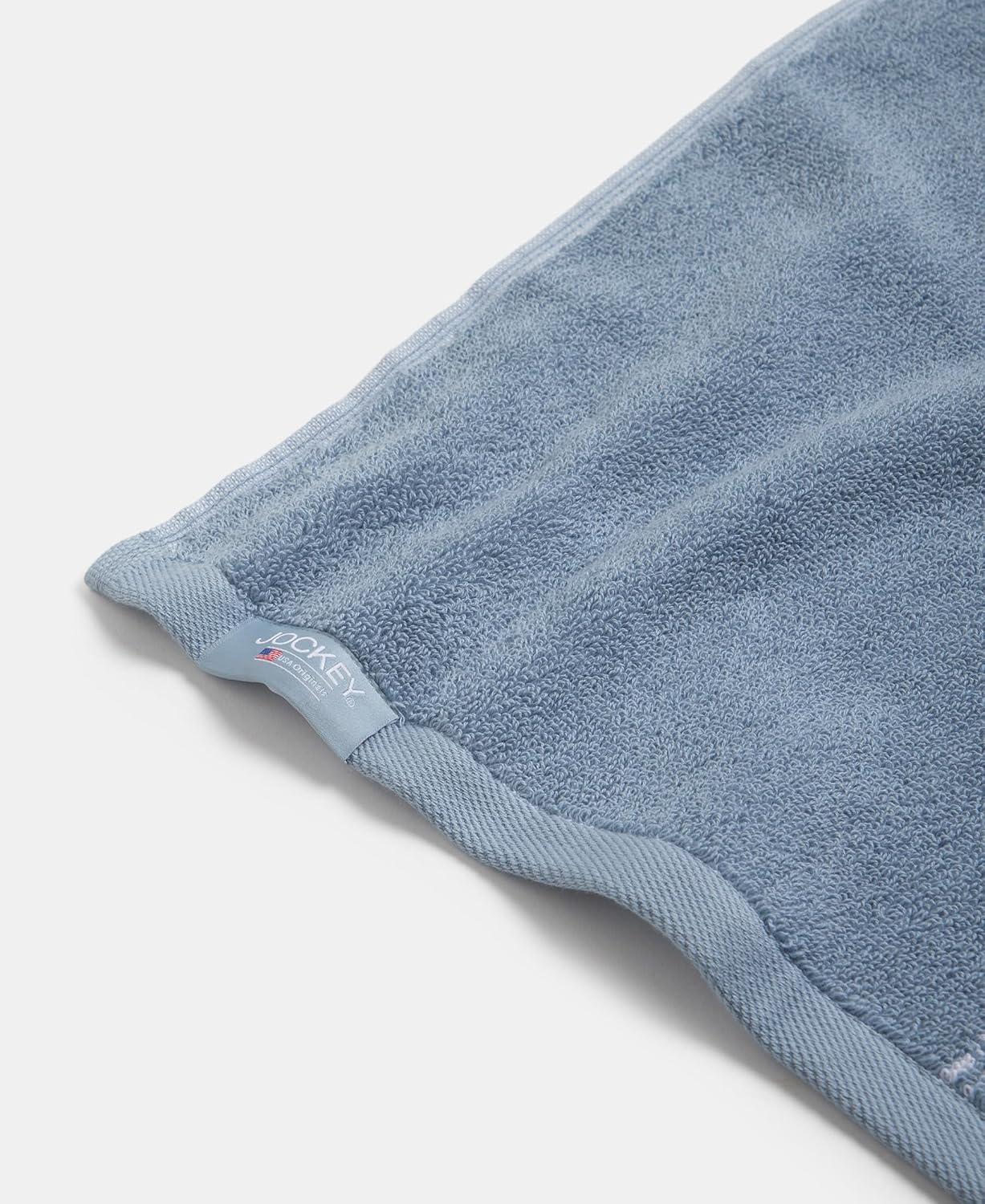 Jockey T224 Men'S Cotton Rich Terry Ultrasoft & Durable Printed Hand Towel 400 Gsm | Pack Of 2 (Dusty Blue)