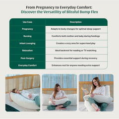 Pregnancy Pillow For Pregnant Women, Maternity Pillow For Pregnancy Sleeping, White | Gift For Pregnant Women - Long Pillow | Side Body Pillow - Shredded Memory Foam & Micro Fiber Pillow