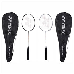 Yonex GR 303i Aluminium Badminton Racquet, Grip Size - 4 1/4 Inches, Colour - Black & Silver, Pack Of 2