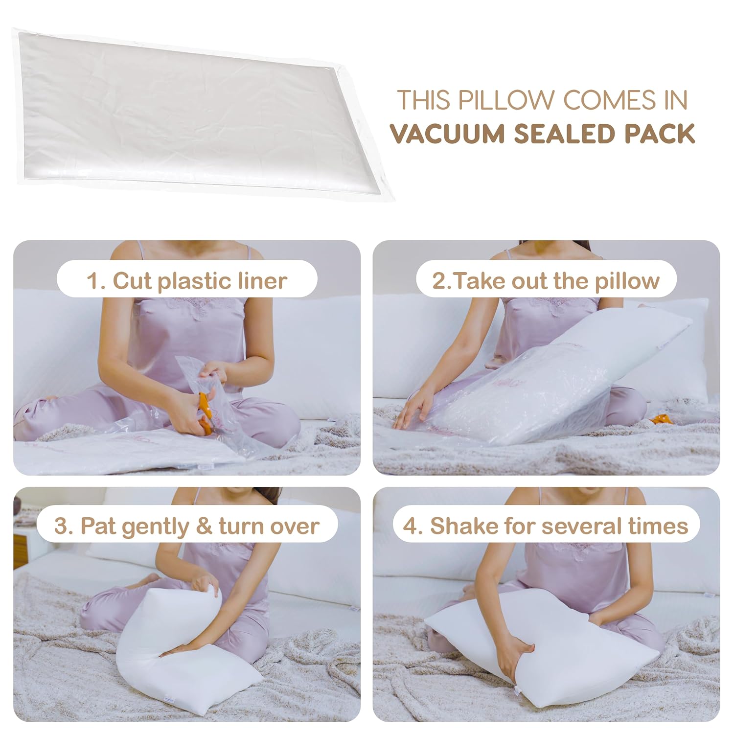 Microfiber Pillows For Sleeping, Neck Support, White Pillows - 16 X 24 Inches | Antimicrobial, Fade-Resistant, Hypoallergenic, Washable, Bed Pillow | Easy Maintenance - Set Of 4
