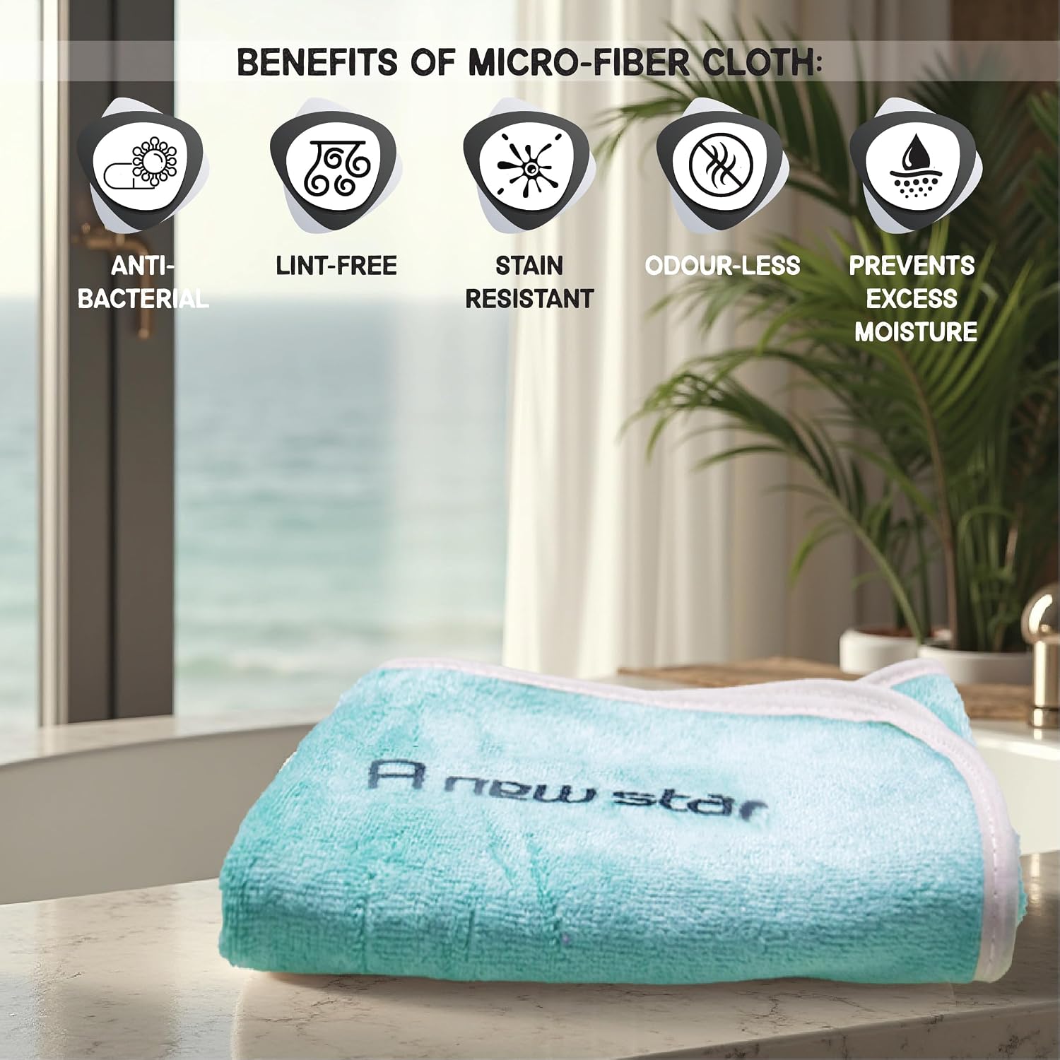 Housse Premium Soft Microfiber Embroidery Bath Towel 350 Gsm | Soft Absorbent Quick-Drying Sweat Towel (Fluroescent)