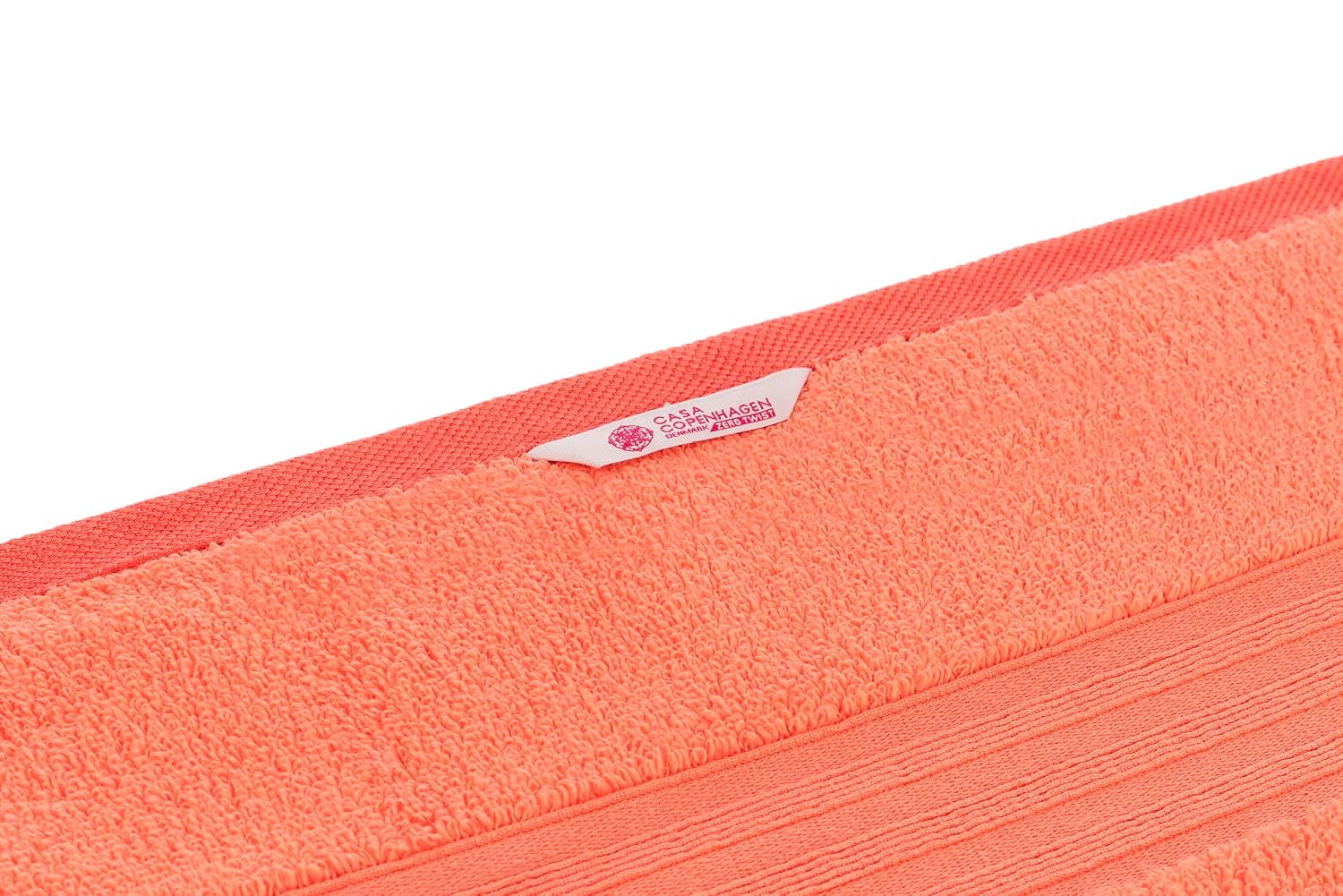 Casa Copenhagen Egyptian Cotton Zero Twist 1 Pcs Large Bath Towel 500 Gsm (Malibu Peach)