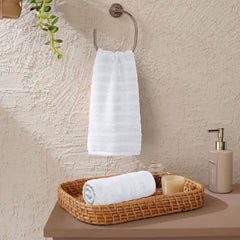 Mytrident Quick Dry 100% Cotton Hand Towel 400 Gsm (White) - 2 Pcs