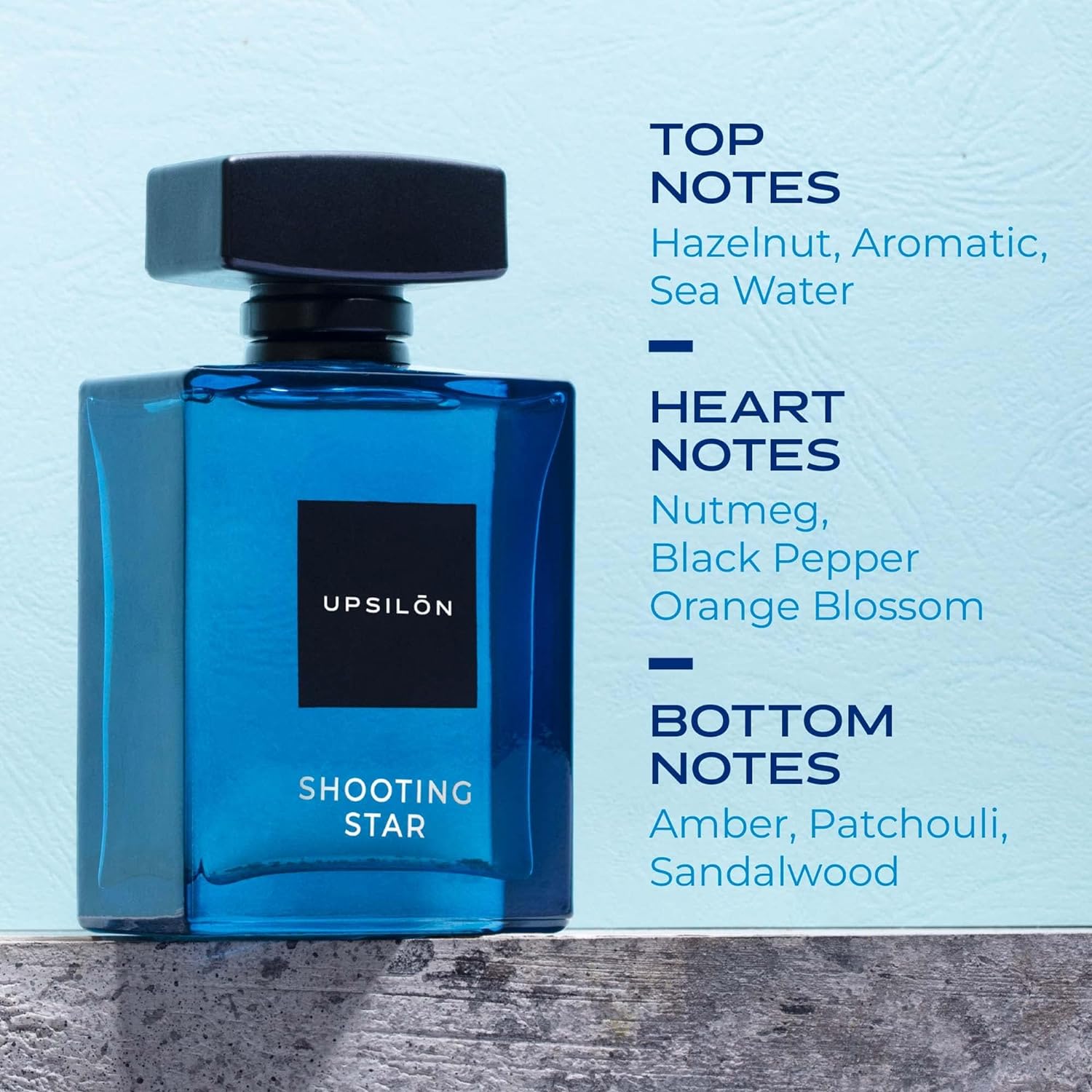 Upsilon Shooting Star Eau De Parfum 3.4 Fl.oz. With Combo Of 3x 0.2 Fl.oz. Long Lasting Pocket Perfumes | Travel Friendly Luxury Scent | Men's Perfume