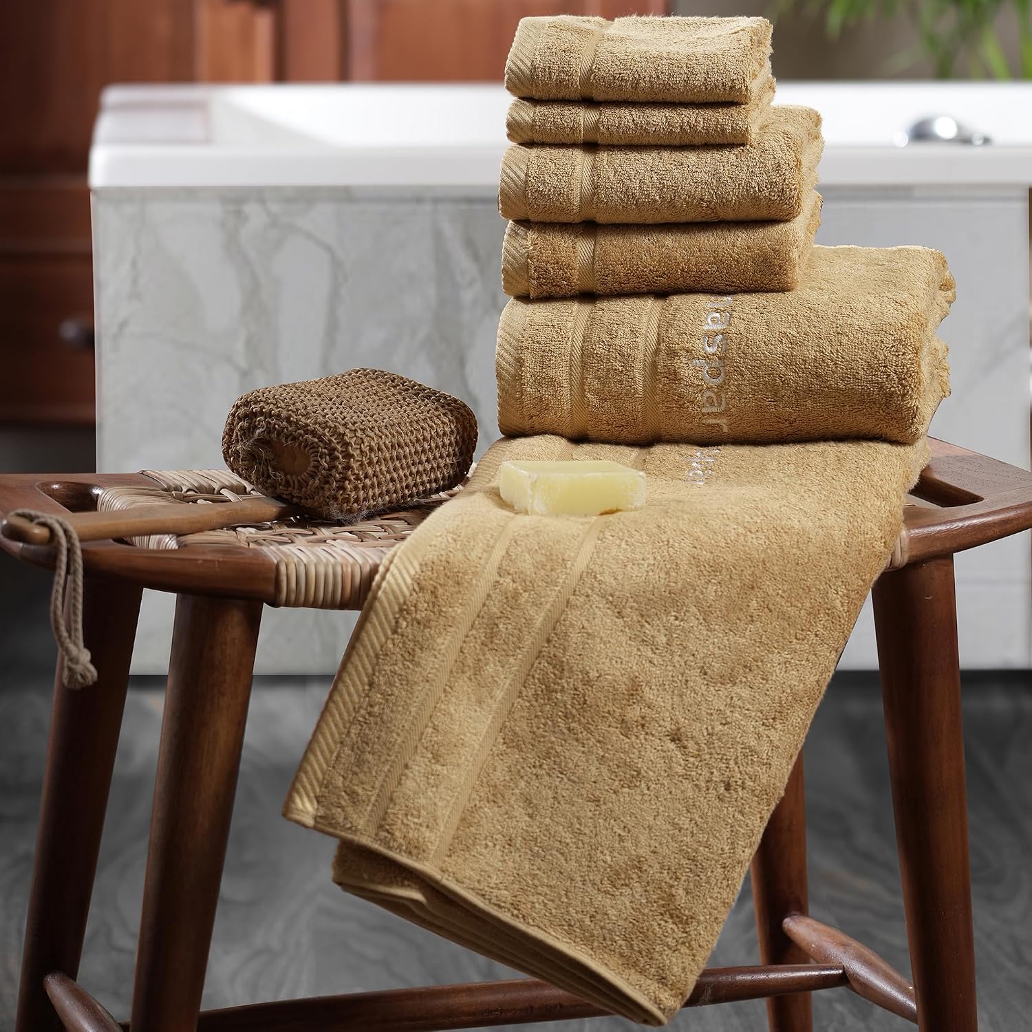Maspar Amor Ultra Soft 2 Hand + 2 Bath & 2 Face Towel 1600 Gsm (Yellow) - 6 Pcs
