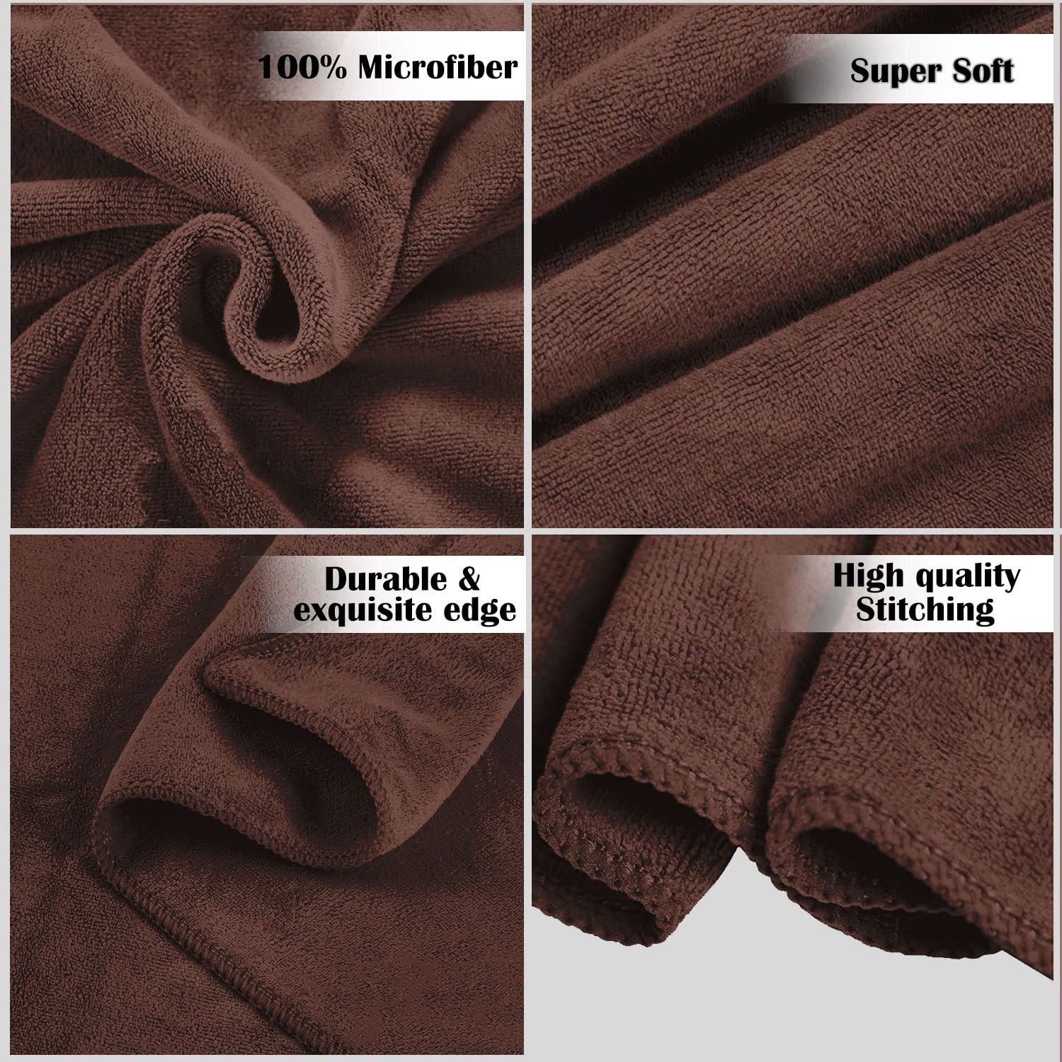 Sassoon Venir Microfiber Bath Towel 350 Gsm | Ultra Soft Material, Towel Medium Size For Women (Cocoa)