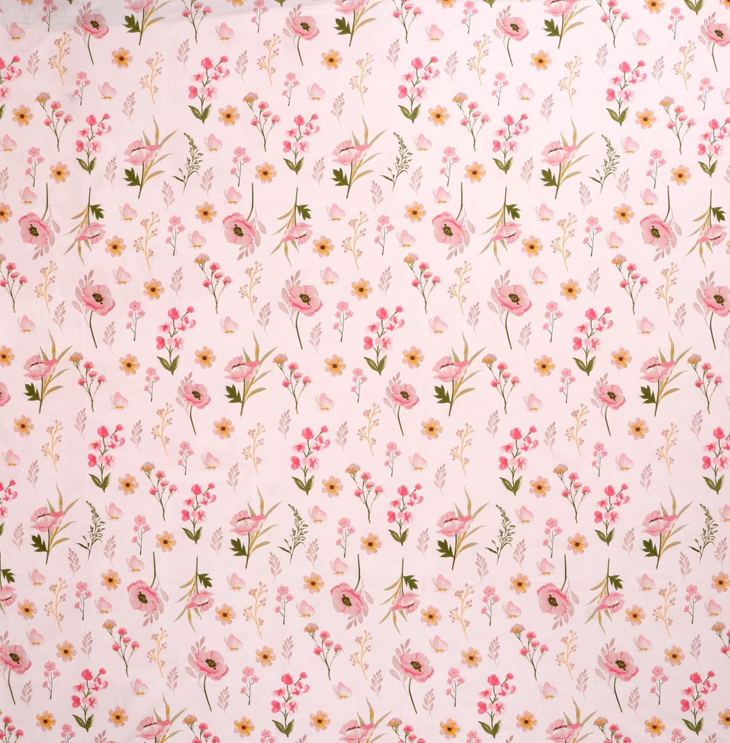Floral King Size Bedsheet With 2 Pillow Covers - 90 X 108 Inches, Pink | Lightweight, Washable & Fade-Resistant Bedsheet Designed For Daily Use