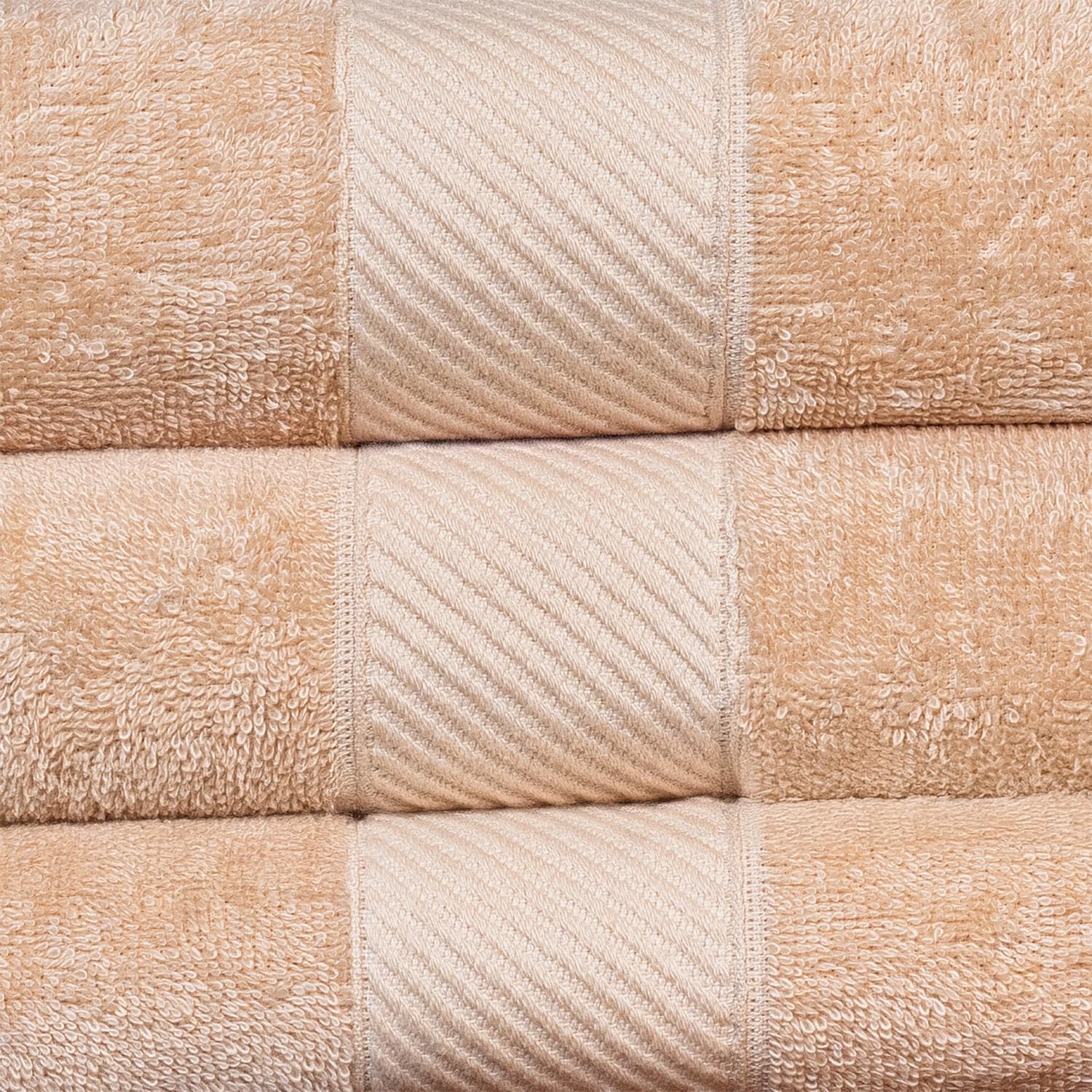 Himeya Bamboo Bath Towel 1500 Gsm | Ultra Absorbent 3x Softer Than Cotton Towels (Sand Stone) - Pack Of 3