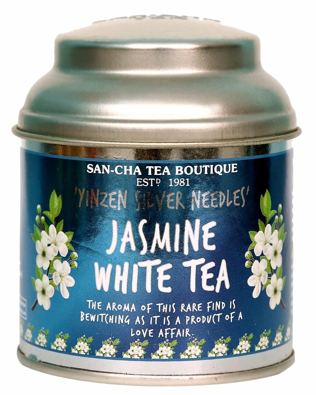 San-Cha Yinzen Silver Needles Jasmine White Tea - 25gm, 0.8 Ounce | Improves Focus & Concentration - Low Caffeine, Richest In Antioxidants