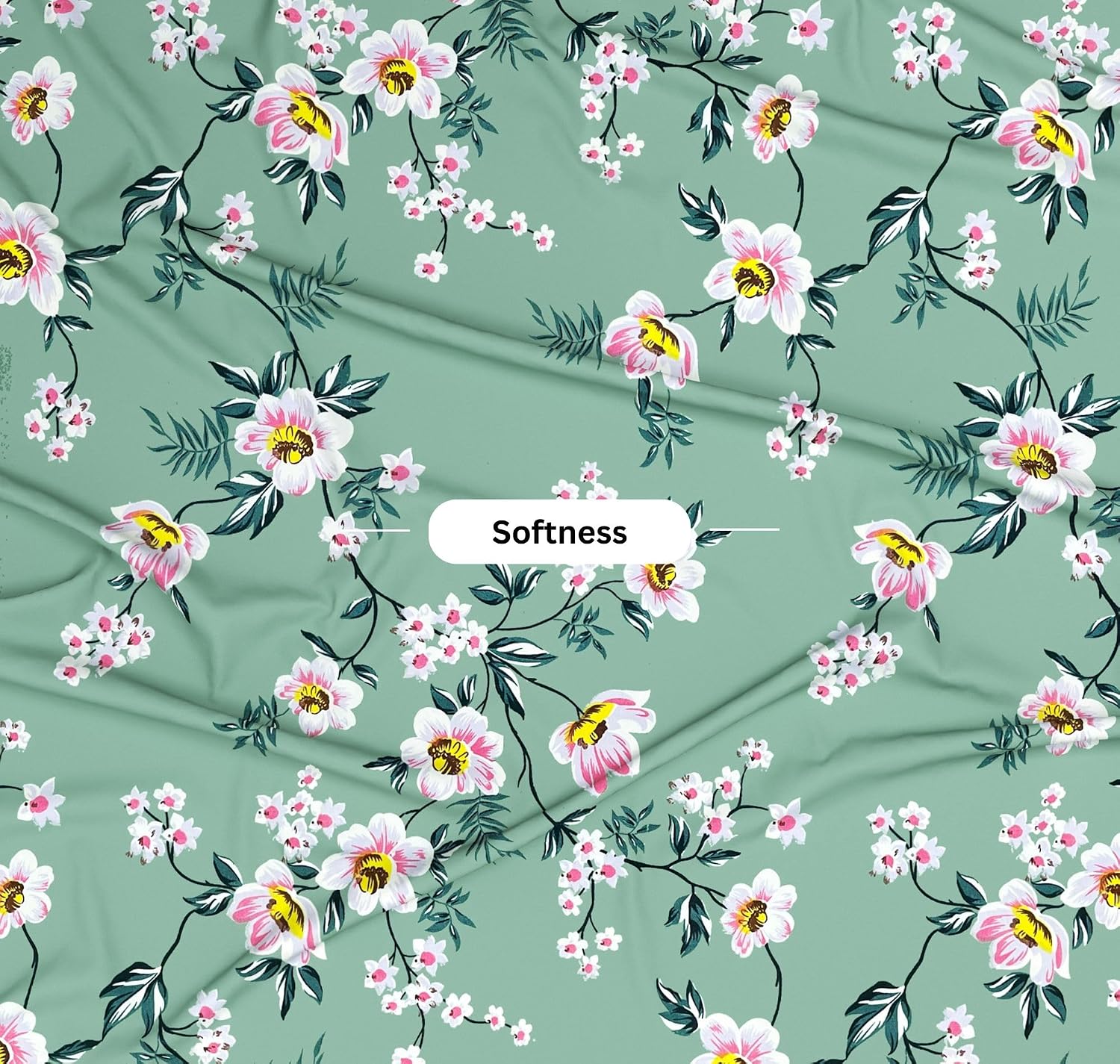 100% Cotton Double Bed Bedsheet Set With 2 Pillow Covers - 90 X 90 Inches, Mint Green | 144 Thread Count Soft & Breathable, For Bedroom & Gifting