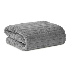 Urbanleaf Microfiber Large Bath Towel 300 Gsm | Quick Dry Super Absorbent For Men & Women (Grey Stripe)