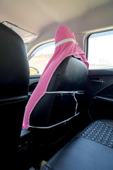 Roman Home Solid Large Luxury All Car Seats & All Office Chair Towel With Tie Knot & Elistick 450 Gsm - (Pink)