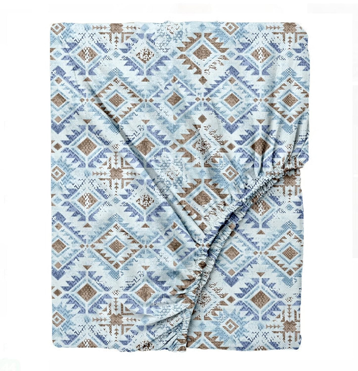 King Size Elastic Fitted Bedsheet With 2 Matching Pillow Cover - 72 X 72 Inches, Blue | Bedroom With Luxury & Comfort Bedsheet | 180 Thread Count